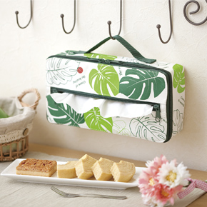 Living monstera ボックスティッシュカバー