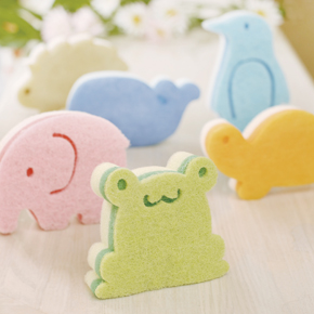力匠のノベルティグッズ 楽しく洗えるアニマルキッチンスポンジ