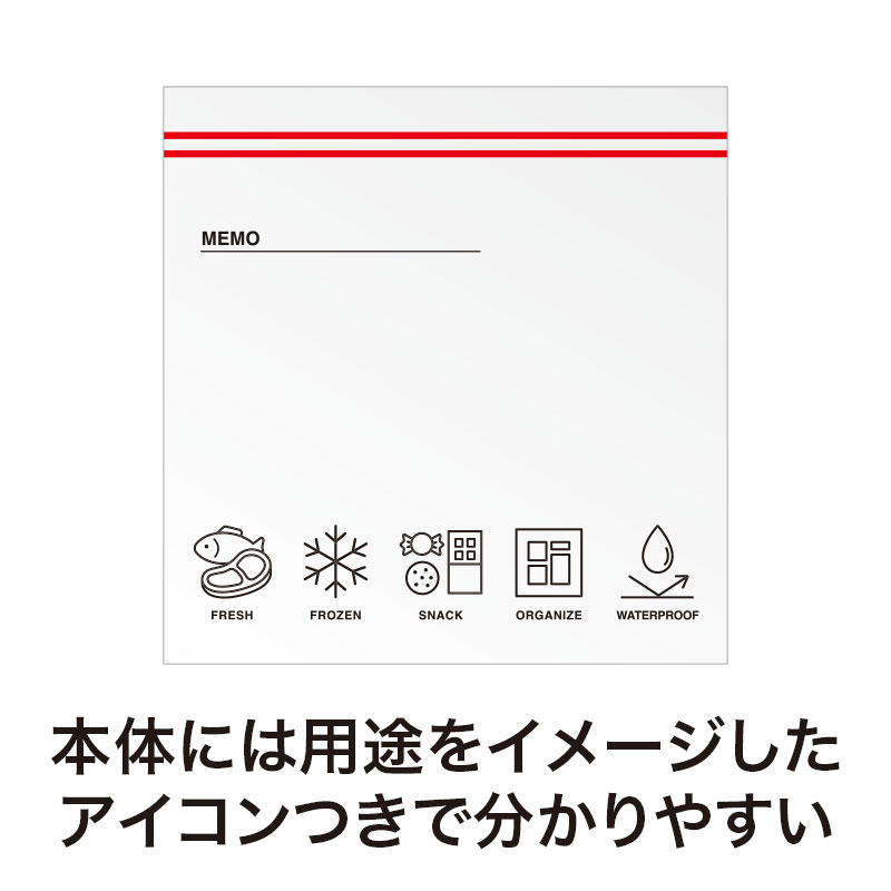 用途がひと目で分かるアイコン付き