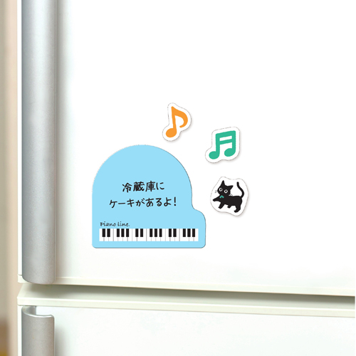 Piano line マグネットボード（ねこ）