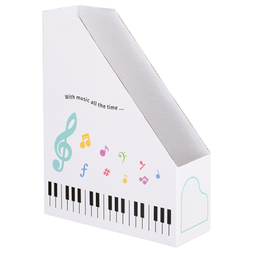 【完売】Piano line ファイルボックス（カラフル音符）