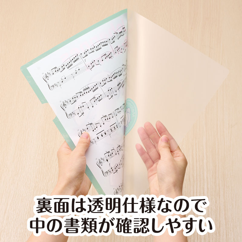 裏面はクリアタイプで中身が透けて見えます