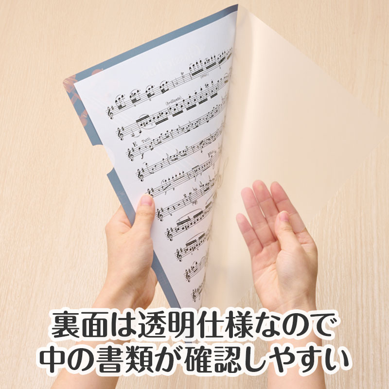 裏面はクリアタイプで中身が透けて見えます