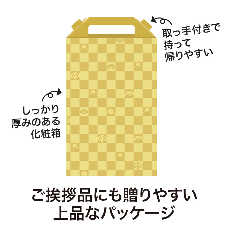 厚みのある上品な箱で安心