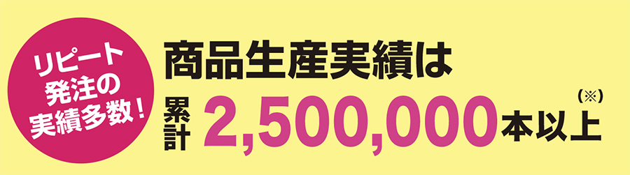 ミニボールペン（ストラップ付き）の商品生産実績